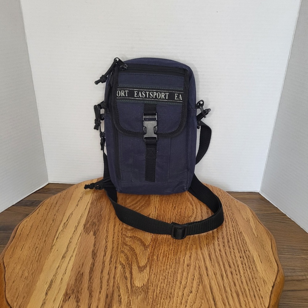 VTG Eastport Crossbody Bag Navy Blue Wallet Purse Adjustable Strap Compartments